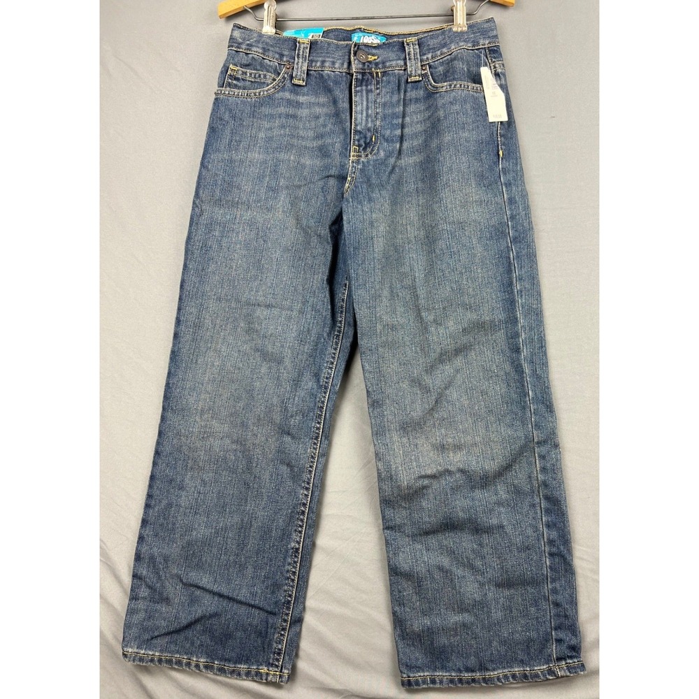 Old Navy Loose Fit Jeans Boys 10 Husky Blue Denim 100% Cotton New With Tags